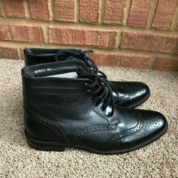 UNZE London Men\'s Black Leather Boots main image 10